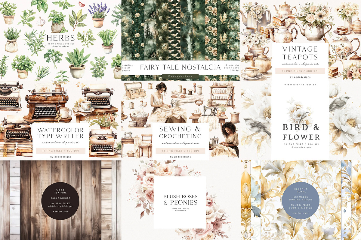 Scrapbooking Bundle II, a Decorative Illustration by PeDe Designs (Photo 7 of 11)