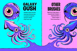 Galaxy Gush Illustrator Brushes