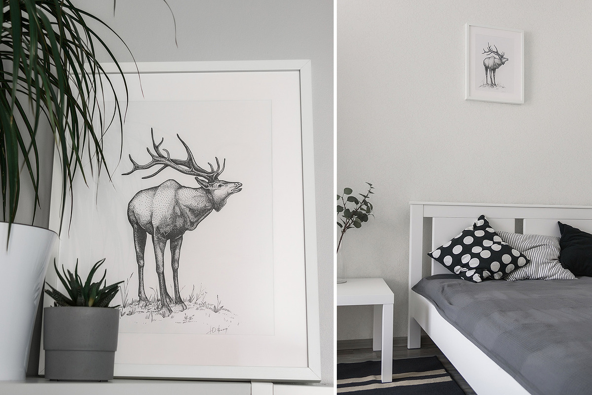 Deers, an Illustration by YuliaBiser (Photo 4 of 4)