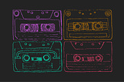 Summer Retro Party Clip Art, an Education Illustration by Watercolor_Vector Graphic (Thumbnail 9 of 14)