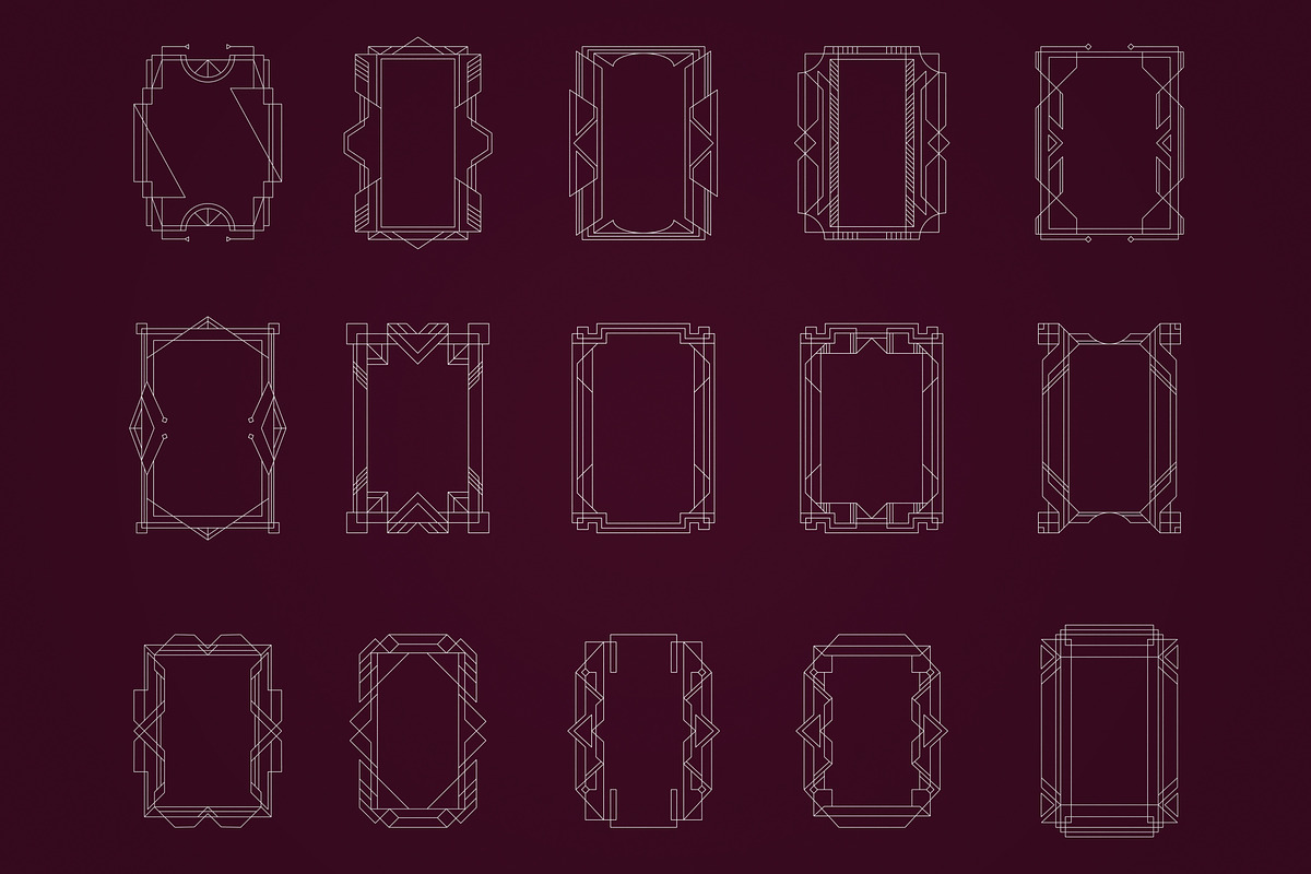 Art Deco Frames, Corners, Deviders, an Object Illustration by VP Fonts (Photo 5 of 10)