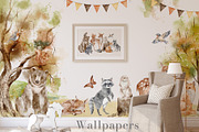 Woodland Animals Watercolor Clipart, an Illustration by Alisles (Thumbnail 11 of 18)