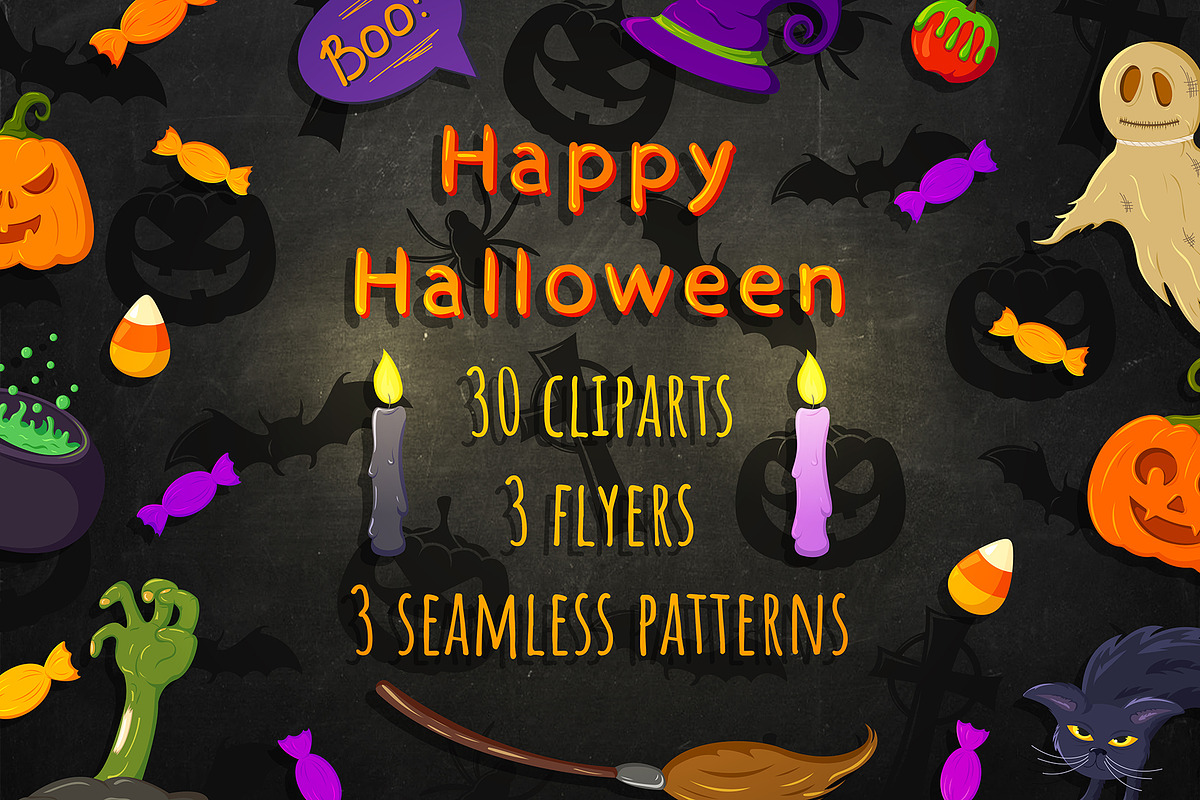Halloween. Big set, a Seasonal Illustration by HmarkaShop (Photo 1 of 4)