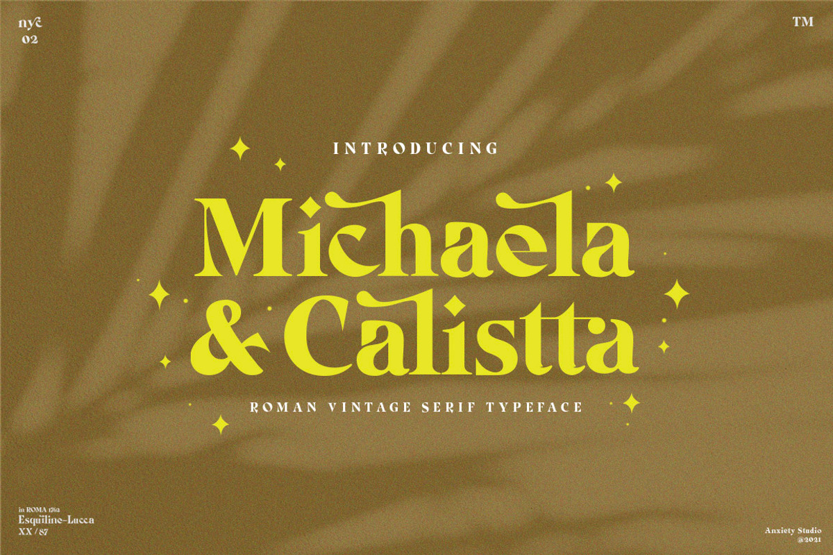 Michaela Calistta - Roman Serif, a Serif Font by Anxiety Studio (Photo 21 of 21)