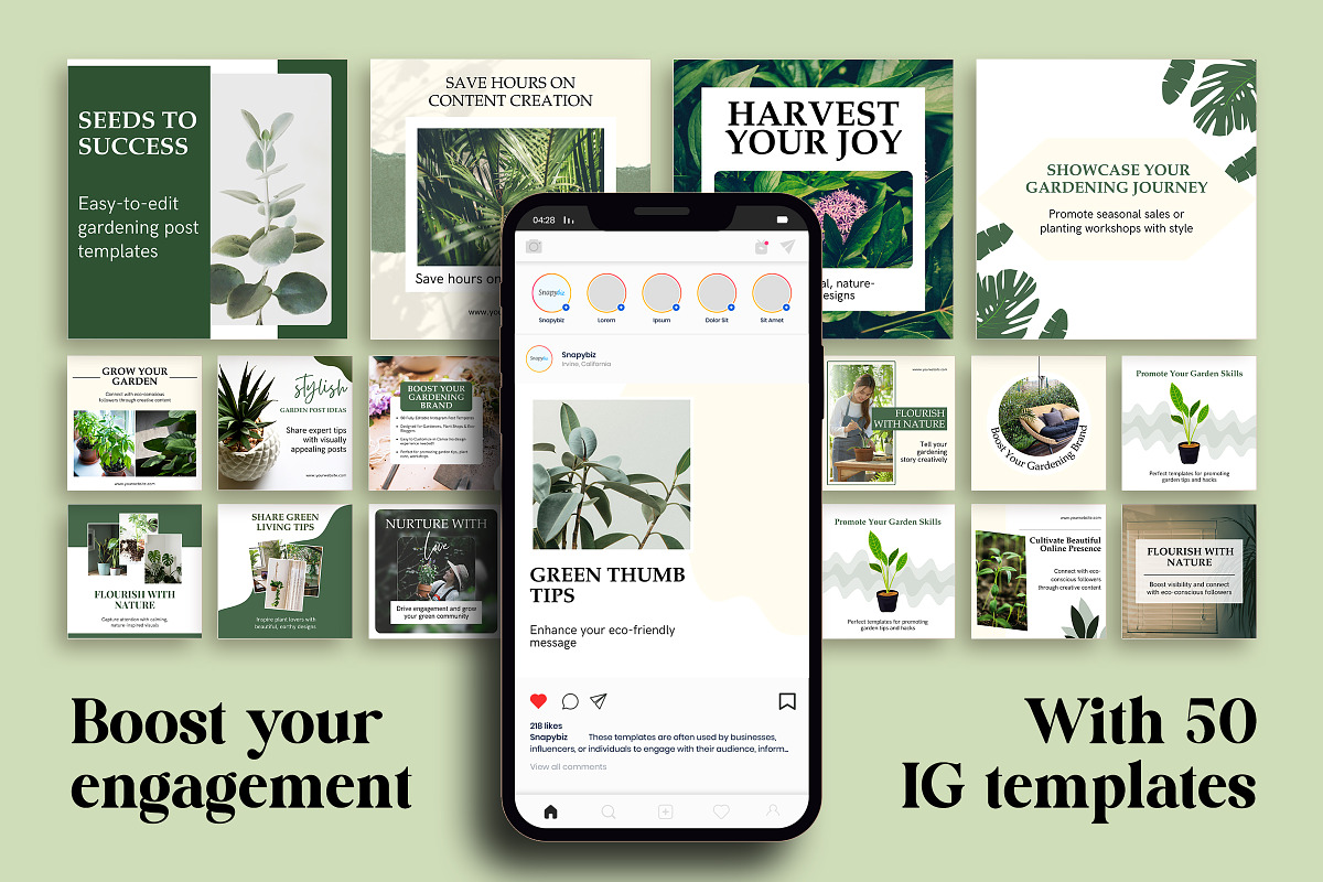 Gardening Instagram Canva Post Temp preview 4