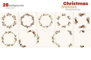 Christmas Frames - Background Set