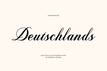 Deutschlands – Old Style Calligraphy, a Script Font by Fikryal Studio