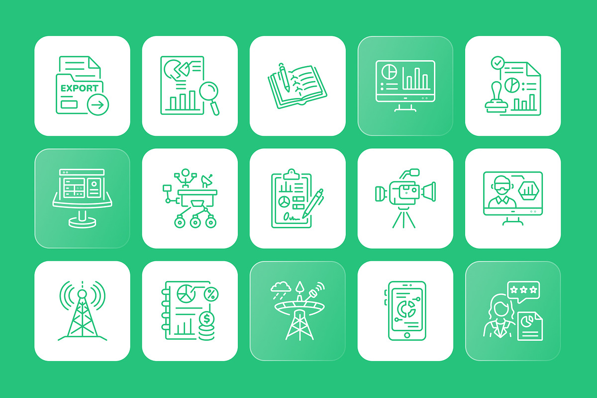 Animated Online Reporting Icon Set, an Outline Icon by Prosymbols (Photo 4 of 5)