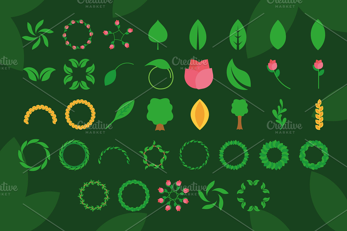 35+ Nature Logo Bases, a Branding & Logo Template by UoaHH (Photo 2 of 2)