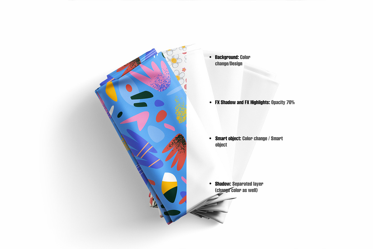 Shabby Chic Fabric Mockup, an Advertising Mockup by GraphicVil (Photo 2 of 9)