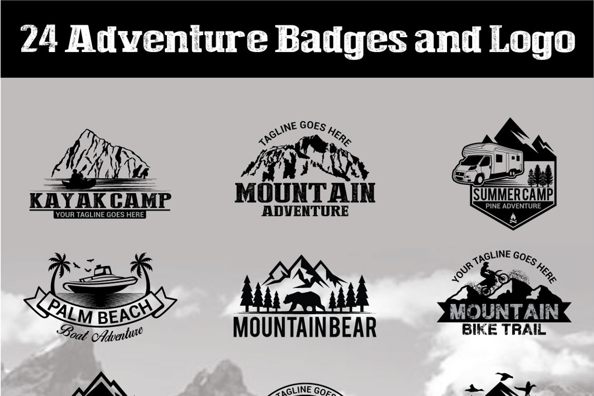Adventure Badges, a Branding & Logo Template by shazi (Photo 2 of 9)