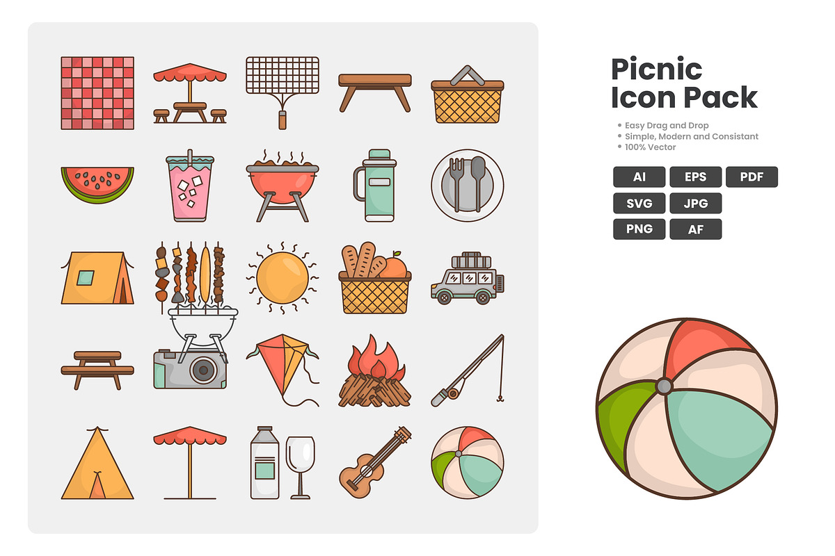 Picnic Icon Pack, a Duotone Icon by erifqizeicon (Photo 2 of 3)