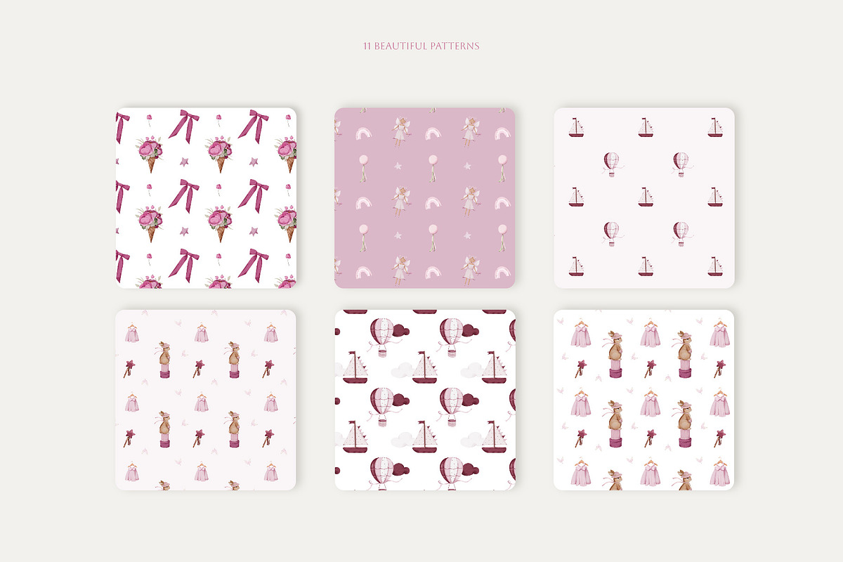 The pink world of baby girl set, an Illustration by nathalieclaire (Photo 15 of 16)