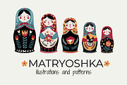 Russian doll. Matryoshka, a Decorative Illustration by Irina Ostapenko (Thumbnail 1 of 8)
