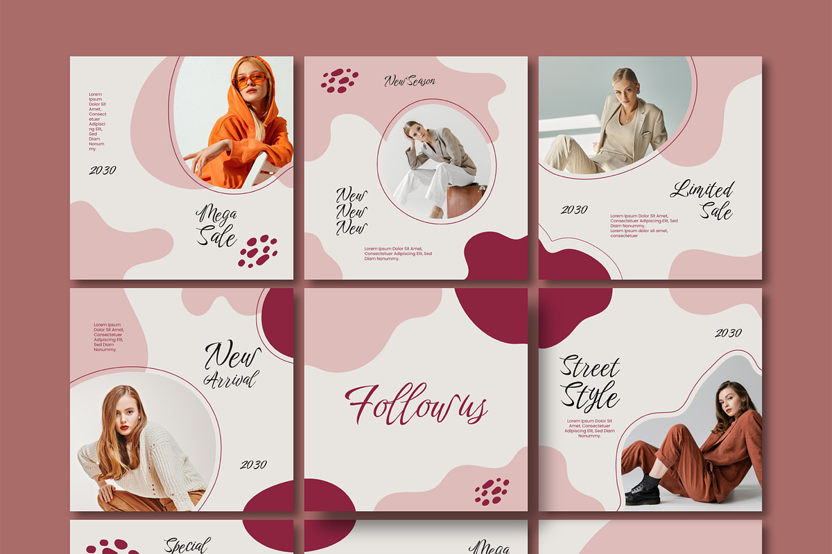 Fashion Carousel Social Media Post, a Social Media Template by MightyDesign (Photo 2 of 6)