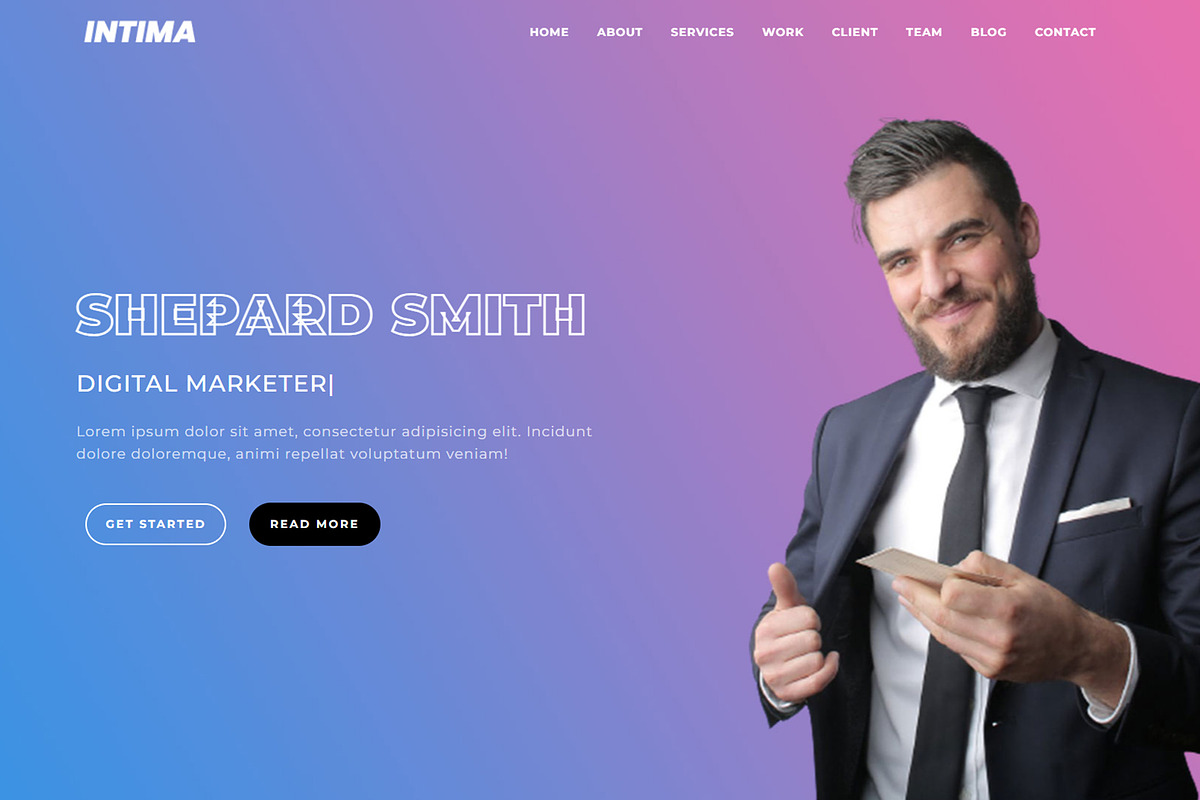 Intima - Portfolio HTML Template, a Bootstrap Template by nandinigraphics (Photo 2 of 3)