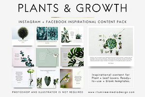 PLANTS & GROWTH Social Media Pack