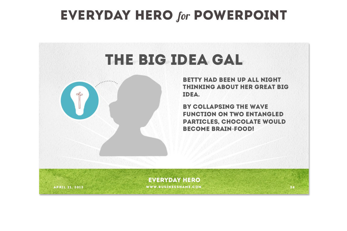 Everyday Hero Powerpoint HD Template, a Presentation Template by Blixa 6 Studios (Photo 7 of 10)