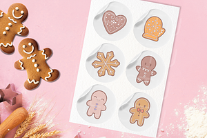 Procreate Stamps - Gingerbread Men