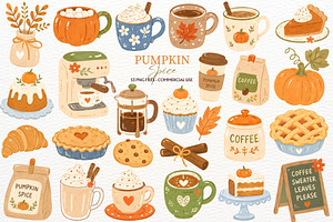 Pumpkin Spice Coffee Clipart Autumn