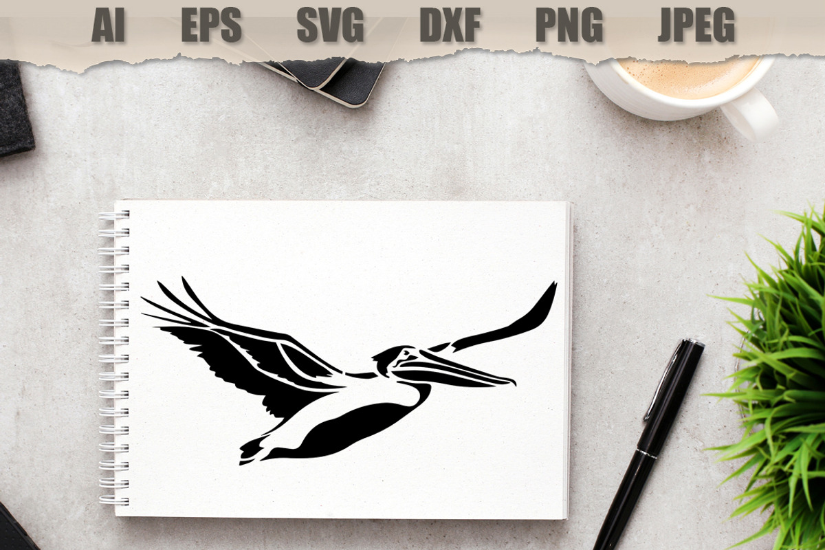 Stencils Pelican Bird, an Animal Illustration by MARYCRAFTIRIA (Photo 2 of 3)