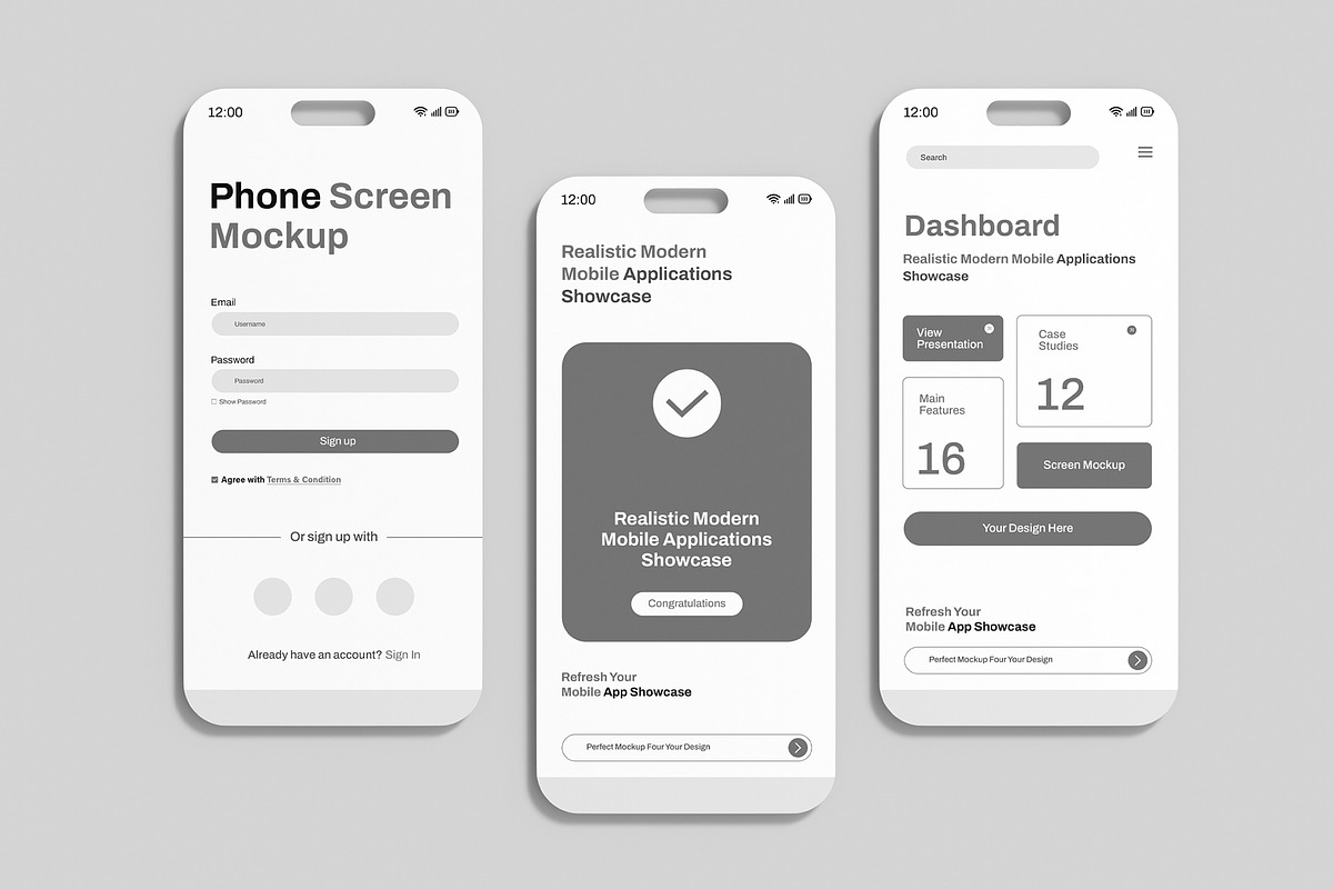 Phone Screen Mockup, a Product Mockup by graphypix (Photo 3 of 4)