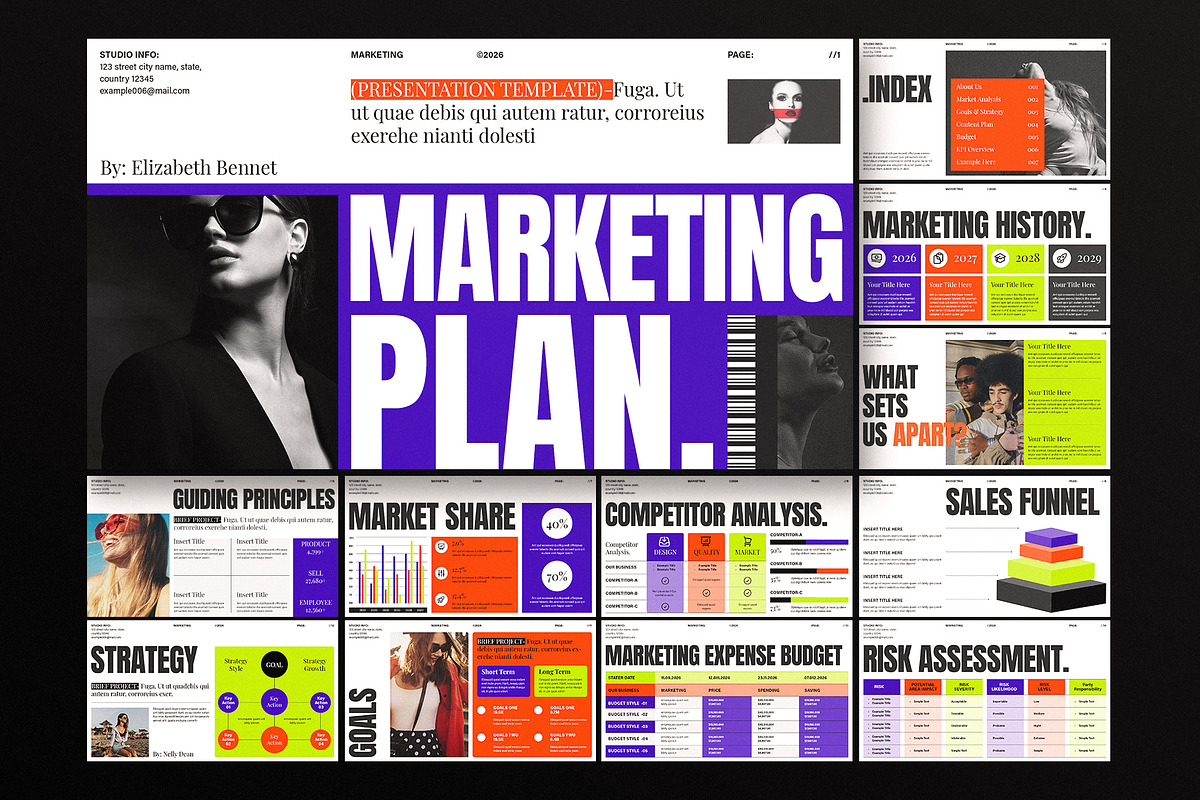 Marketing Plan Presentation Template, a Presentation Template by E-Type (Photo 1 of 5)