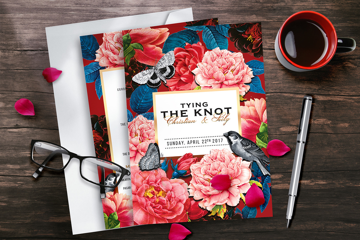 FLOWER WEDDING INVITATION, an Invitation Template by Totem Invitation House (Photo 3 of 6)