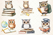 Back To School Owl Clipart, an Illustration by Rose Art (Thumbnail 2 of 4)