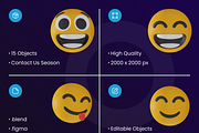 Happy Emoji 3D Illustration, a Characters & Person 3D Model by Vektora Studio (Thumbnail 2 of 6)