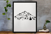 Mountains Forest Outdoor Silhouette, an Object Illustration by newminddesign (Thumbnail 3 of 3)