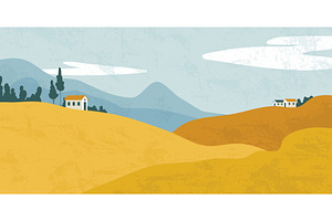 Autumn countryside scene with, an Object Illustration by art PVP - market