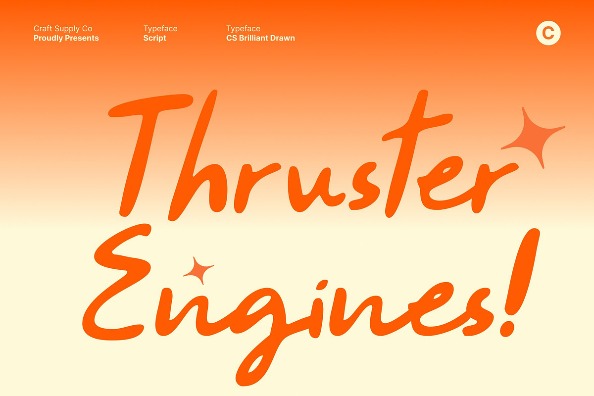 CS Brilliant Drawn, a Handwritten Font by Craft Supply Co. (Photo 7 of 8)