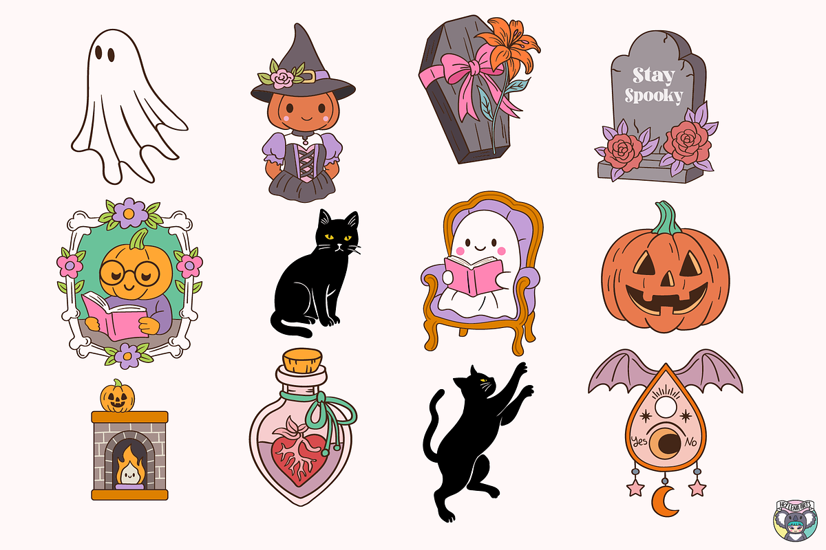 Halloween Cute Spooky Bundle Png Svg, an Object Graphic by HeyLenaArts (Photo 9 of 11)