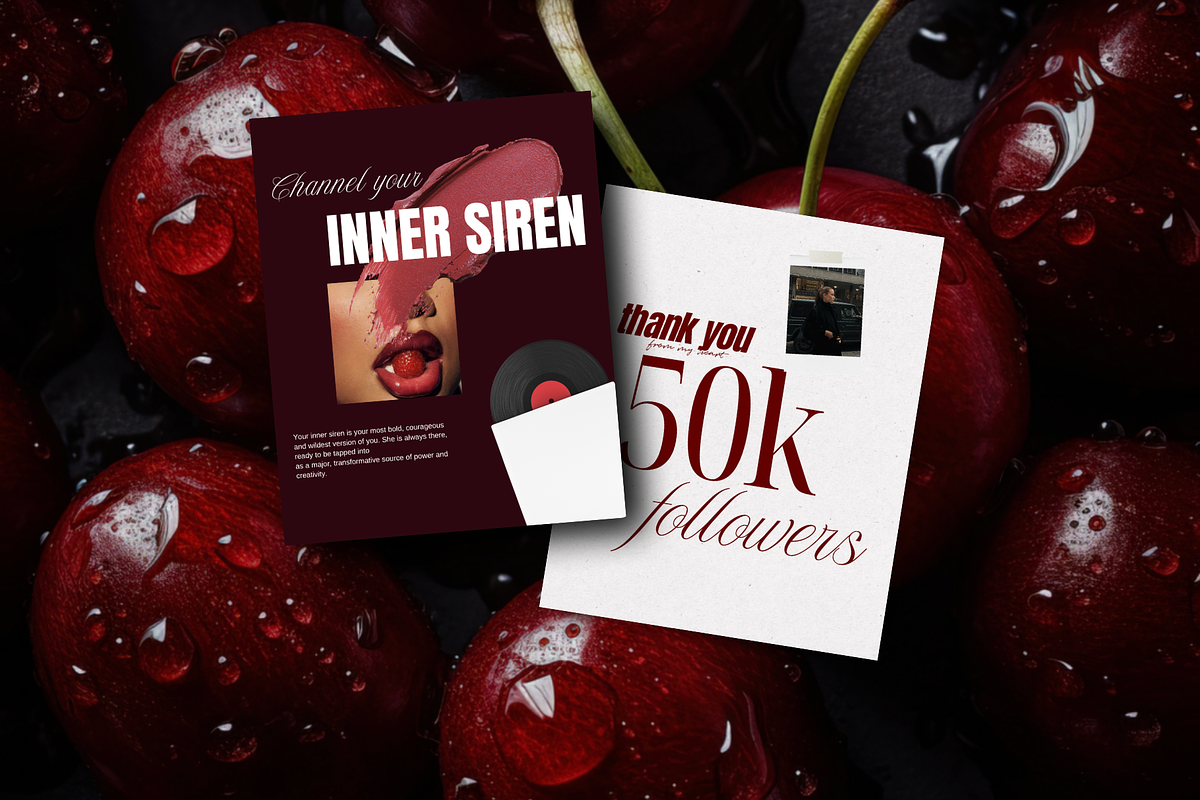 CHERRY Canva Social Media Templates, a Social Media Template by thebusinessoutfit (Photo 7 of 20)