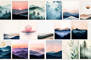 Minimalist Landscape Illustrations, a Background Graphic by TeaBerry (Thumbnail 5 of 5)