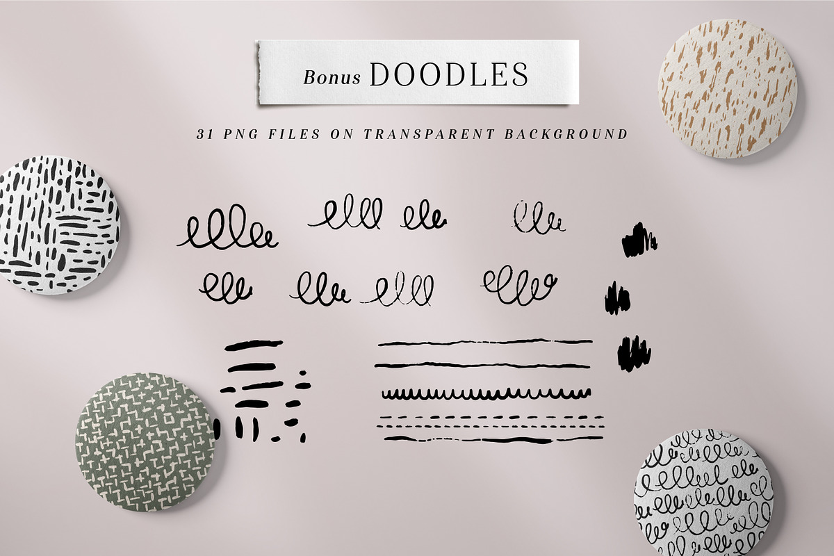 Hand Drawn Patterns in Black & Color, a Pattern Graphic by Point and Poem (Photo 6 of 7)
