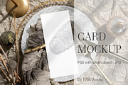 Xmas Card Mockup 4x9 Menu ch4, a Merchandise Mockup by PawMockups (Thumbnail 1 of 10)