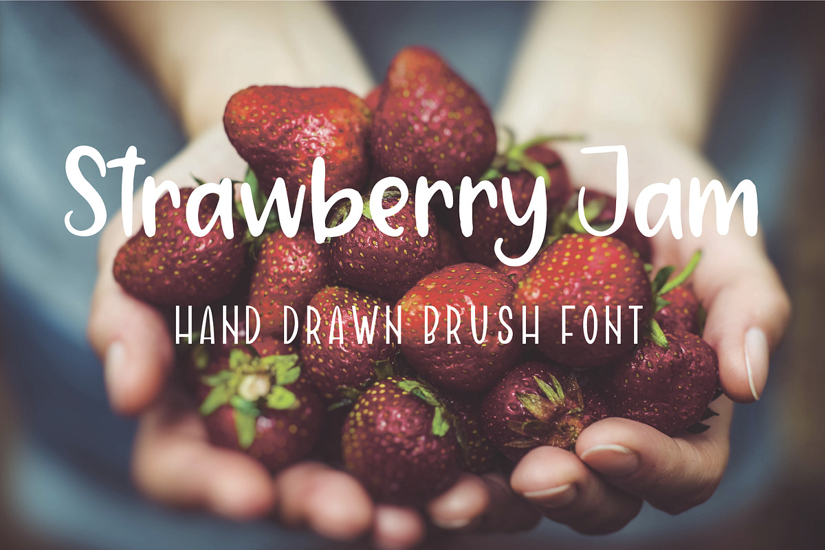 Strawberry Jam. Brush Font.