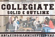 Collegiate Greek Font Set, a Slab Serif Font by Fontastic Ventures (Thumbnail 1 of 6)