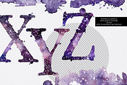 The Starry Night watercolor alphabet, a Texture Illustration by Soir Creative (Thumbnail 2 of 6)