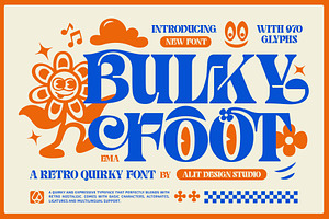 Bulky Foot Typeface, a Serif Font by alit design
