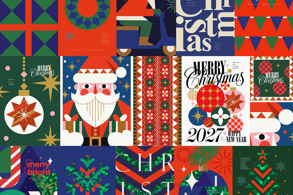 Christmas vector greeting cards, a Wallpaper Graphic by Ardea-studio (Photo 1 of 7)