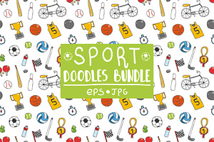 Sports doodle bundle.