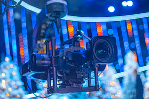 camera on the set of a Christmas TV show, a Photo by Pictures for you!!!!!!!!!