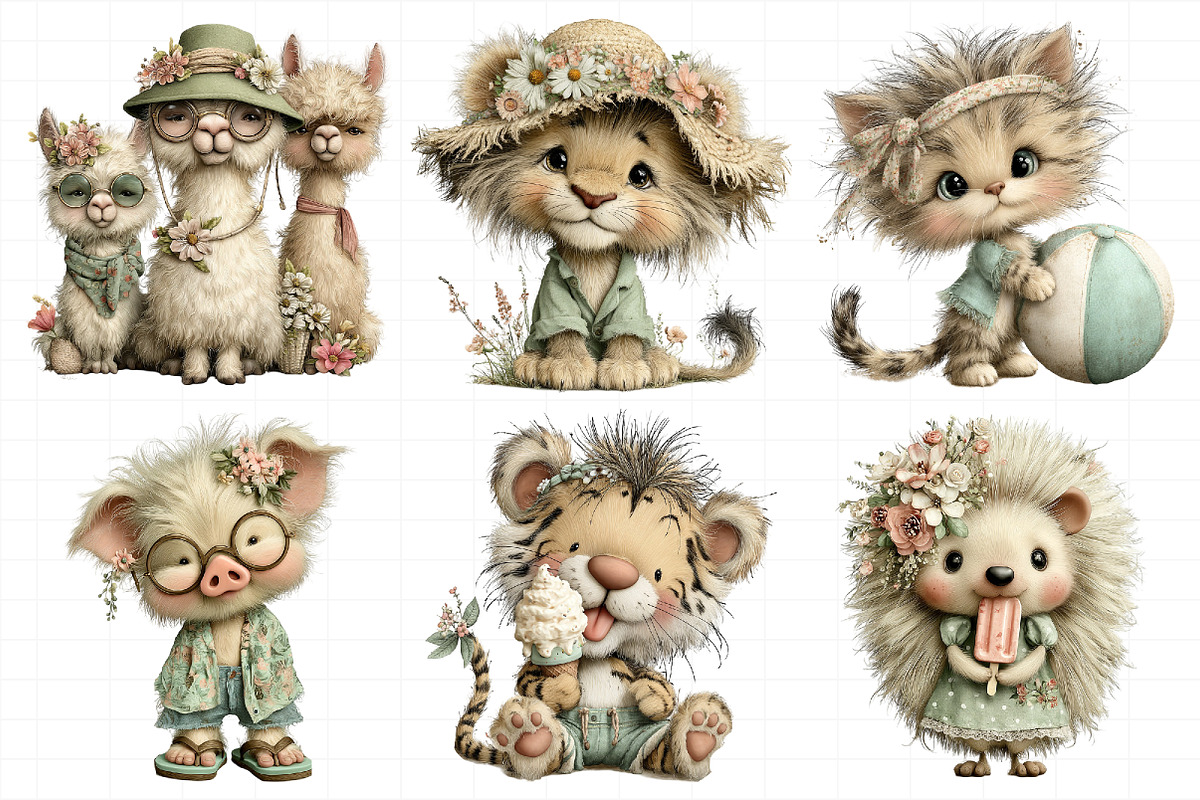 Whimsical Summer Animal Clipart Bund, an Illustration by Daily.Designs (Photo 4 of 7)