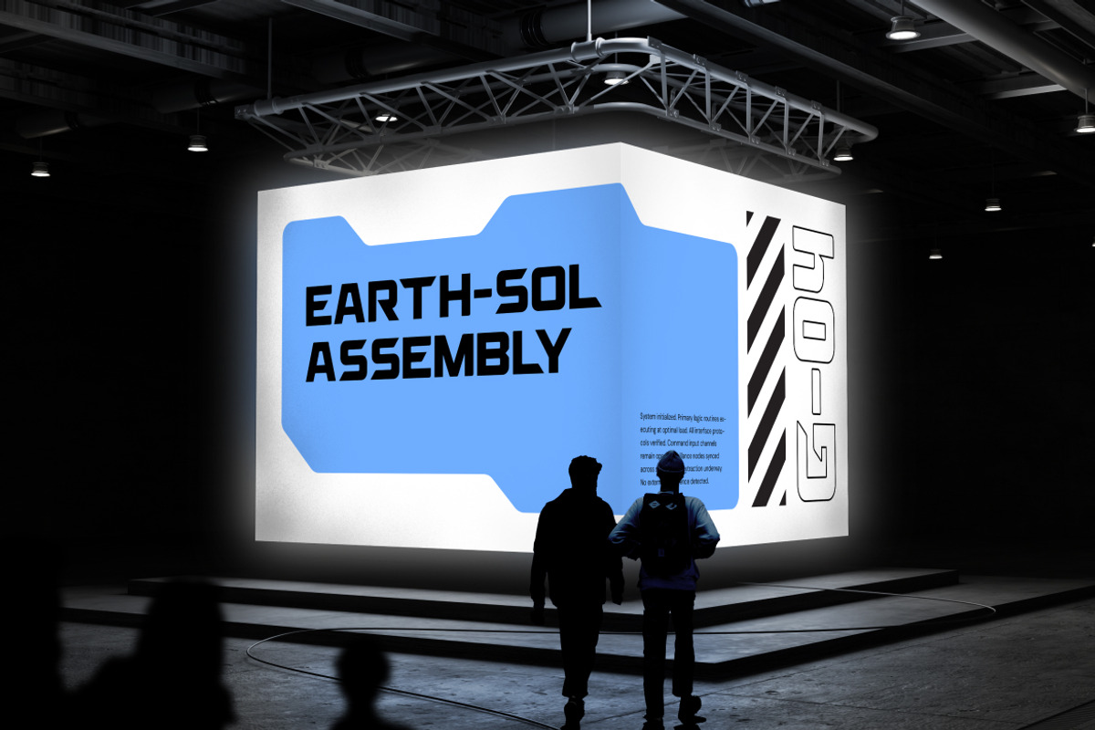 Harmone Futuristic Display Font, a Sans Serif Font by Rasio Studio (Photo 7 of 7)