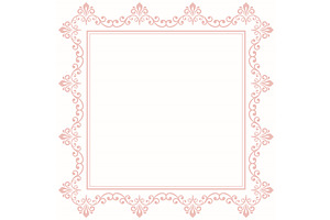 Floral Abstract Square Vector Frame, an Object Graphic by FineArtStudio