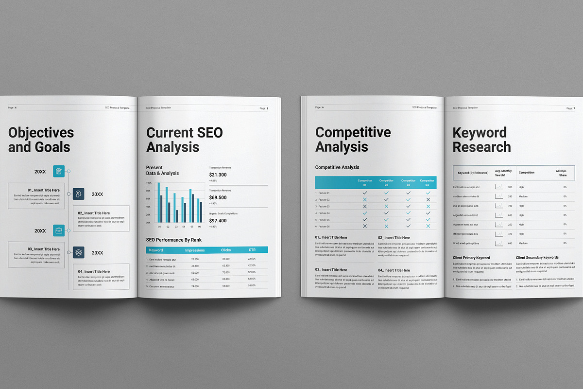 SEO Proposal Template, a Brochure Template by E-Type (Photo 3 of 7)