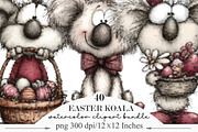 Whimsical Easter Koala Clipart, an Illustration by Designking (Thumbnail 1 of 7)